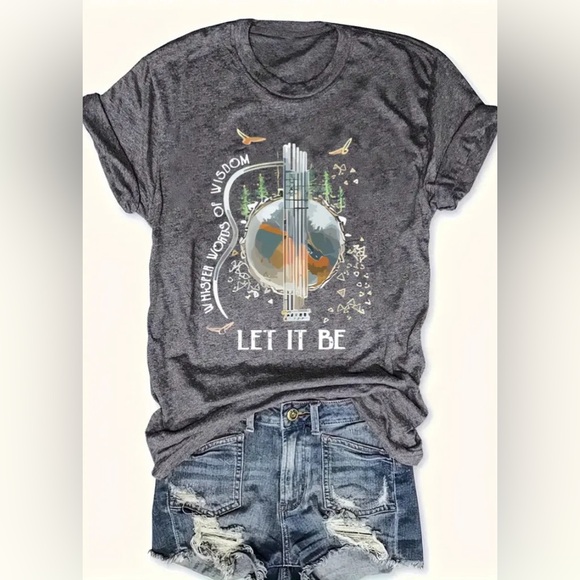 NEW WHISPER WORDS OF WISDOM LET IT BE T SHIRT - Picture 1 of 6